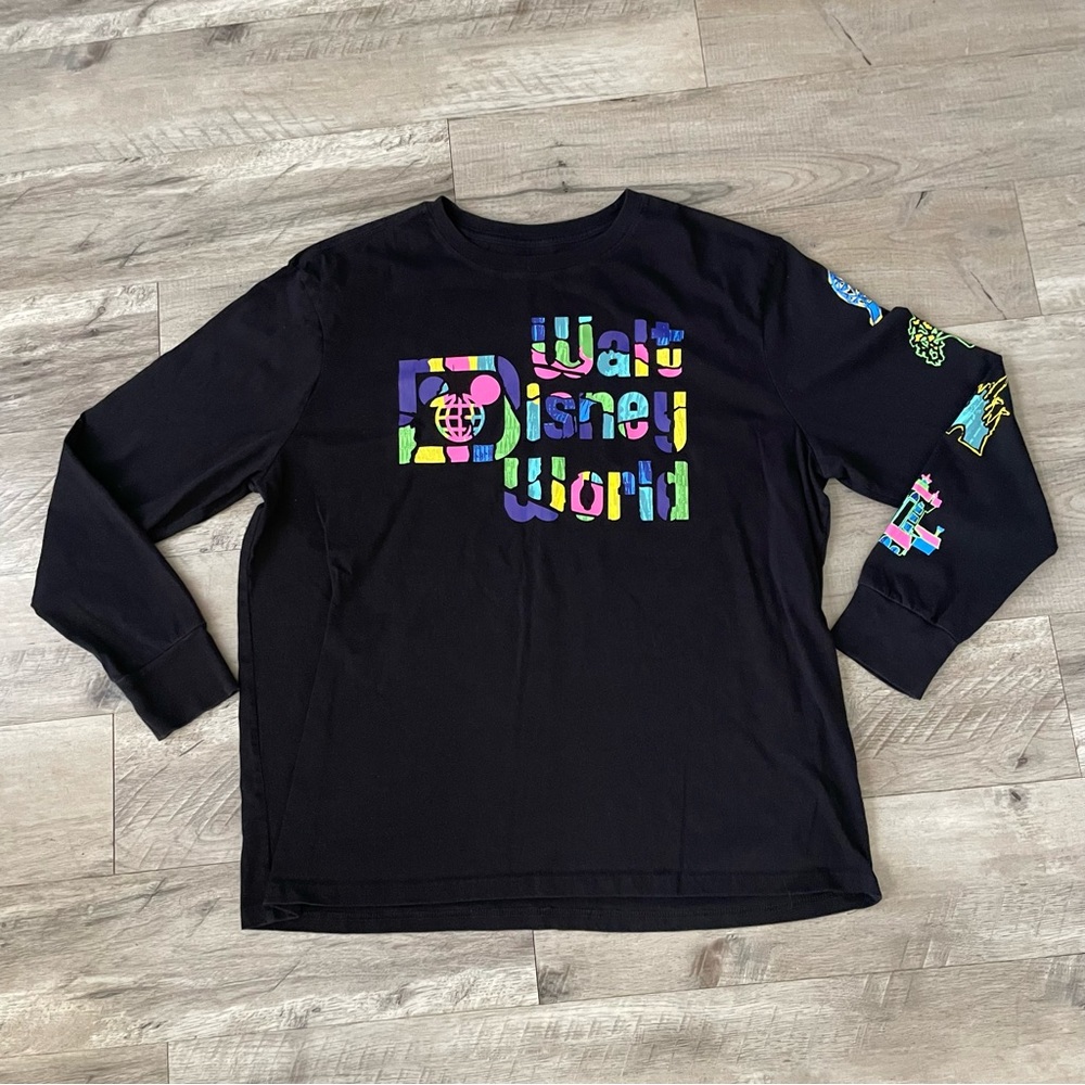 Walt Disney World Long Sleeve T-Shirt for Adults 4 Park Attractions XL